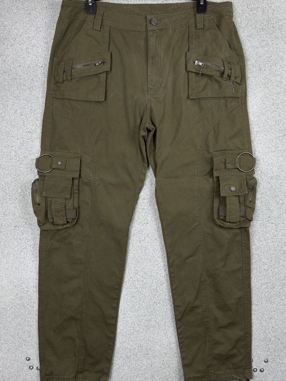 Free Knight Men's Tactical Cargo Pants 38 Military Outdoor Olive Green Canvas